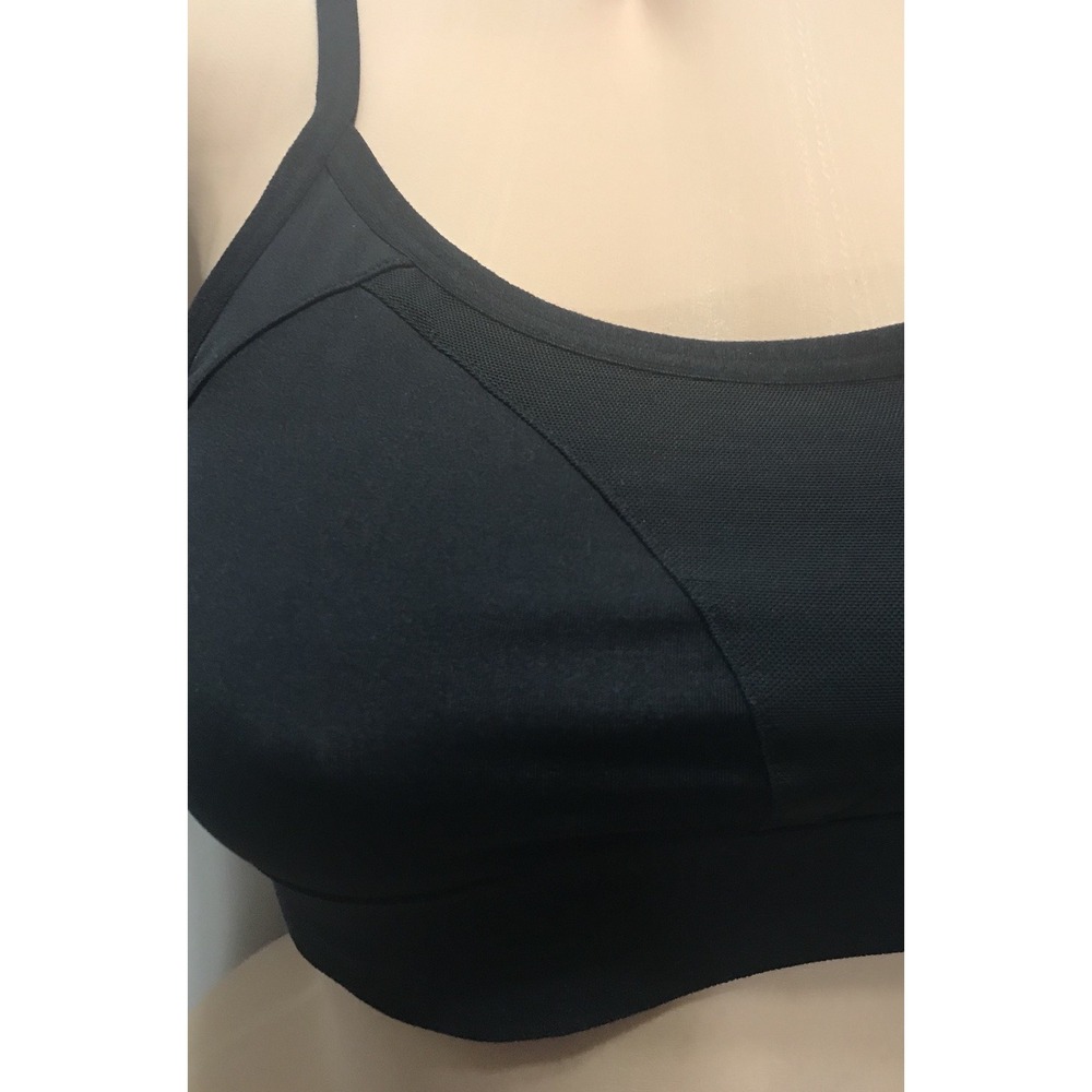 Victoria's Secret Pink Black Strapy Sports Bra Small Tagless - Picture 2 of 8